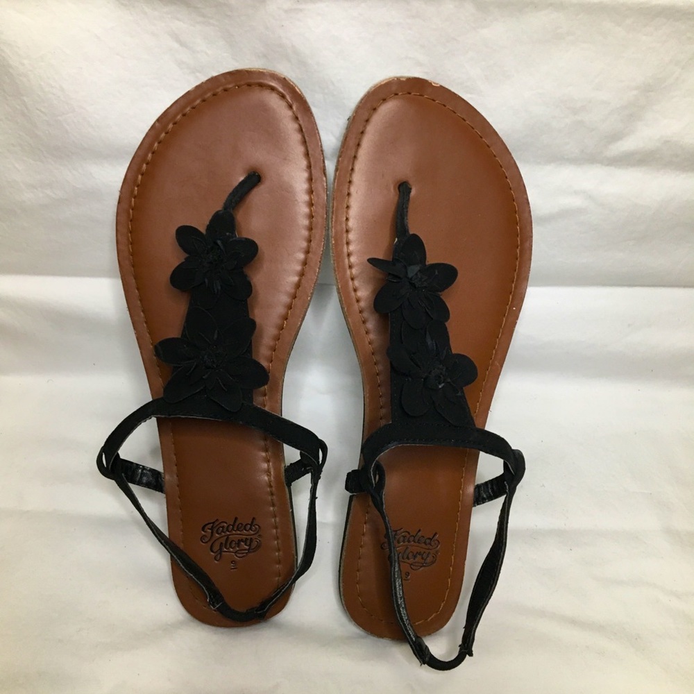 Black flower summer sanders